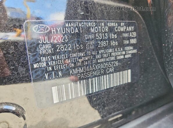 KMHM34AAXRA055226 2024 HYUNDAI IONIQ Black Vista del compartimento del motor