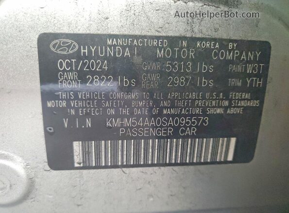 KMHM54AA0SA095573 2025 HYUNDAI IONIQ Silver Engine compartment view
