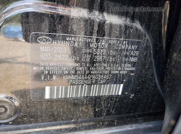 KMHM54AA4PA036467 2023 HYUNDAI IONIQ Black Engine compartment view