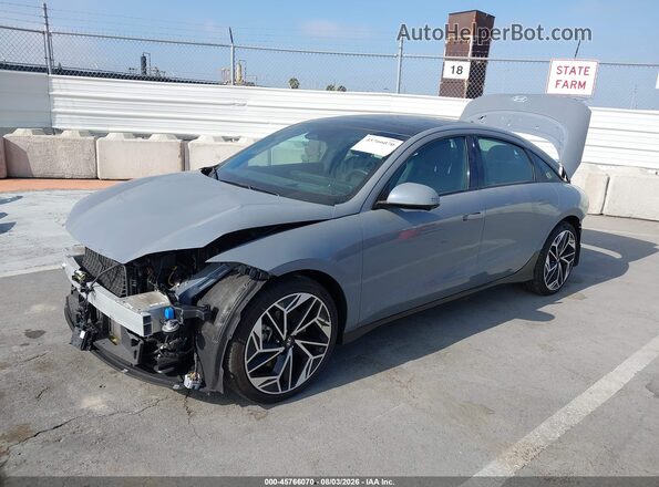 KMHM54AA9SA085415 2025 HYUNDAI IONIQ 6 Gray Առջևի ձախ երեք քառորդ տեսարան