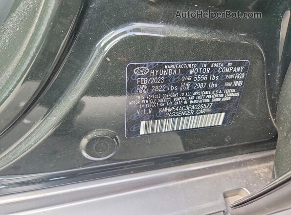 KMHM54AC3PA026577 2023 HYUNDAI IONIQ Черный Вид подкапотного пространства