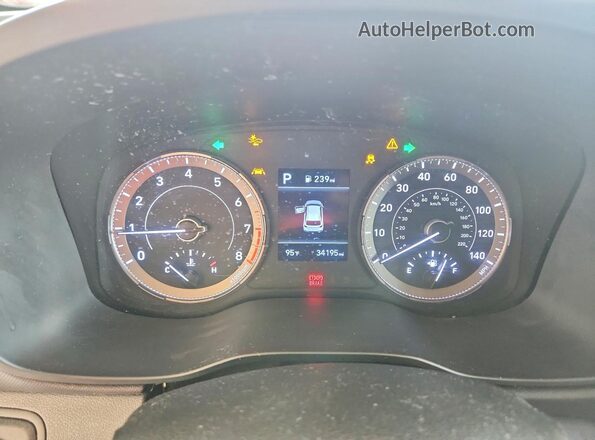 KMHRB8A34MU105997 2021 HYUNDAI VENUE Red Instrument cluster view