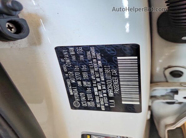 KMHRC8A30LU019811 2020 HYUNDAI VENUE Белый Панорамный вид салона 360°