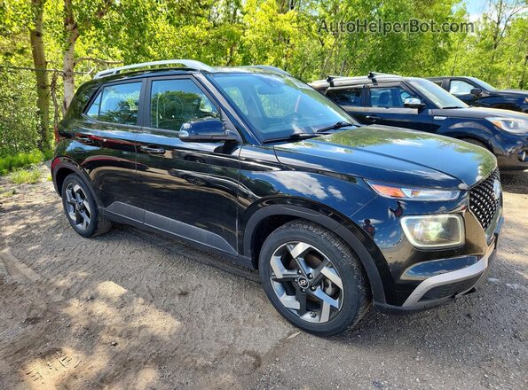 KMHRC8A30NU206744 2022 HYUNDAI VENUE Black Delantero derecho