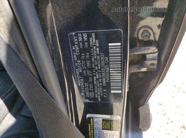 KMHRC8A33LU060837 2020 HYUNDAI VENUE Black სალონის 360-გრადუსიანი ხედი