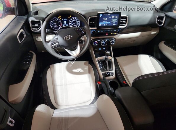KMHRC8A35LU034126 2020 HYUNDAI VENUE Red Widok deski rozdzielczej