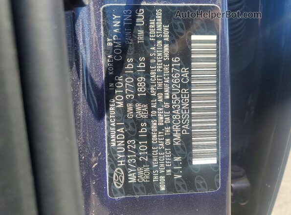 KMHRC8A35PU266716 2023 HYUNDAI VENUE Серый Вид наклейки с VIN-кодом