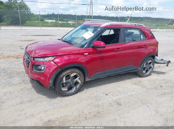 KMHRC8A36PU228752 2023 HYUNDAI VENUE Red Առջևի ձախ երեք քառորդ տեսարան