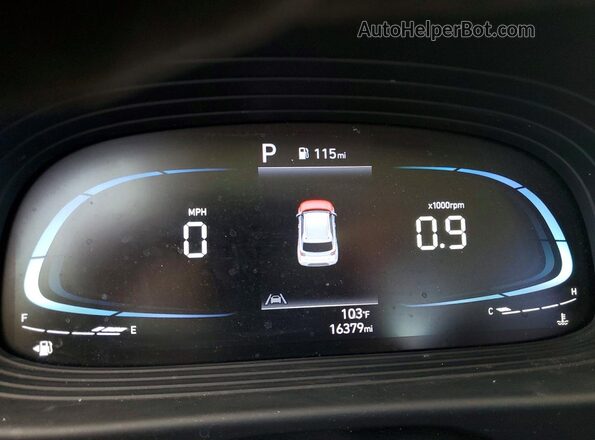 KMHRC8A36RU325971 2024 HYUNDAI VENUE White ხელსაწყოთა პანელის ხედი
