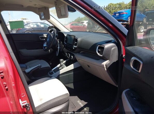 KMHRC8A37LU040719 2020 HYUNDAI VENUE Красный Вид салона спереди