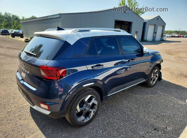 KMHRC8A37NU206854 2022 HYUNDAI VENUE Blue Tył prawy