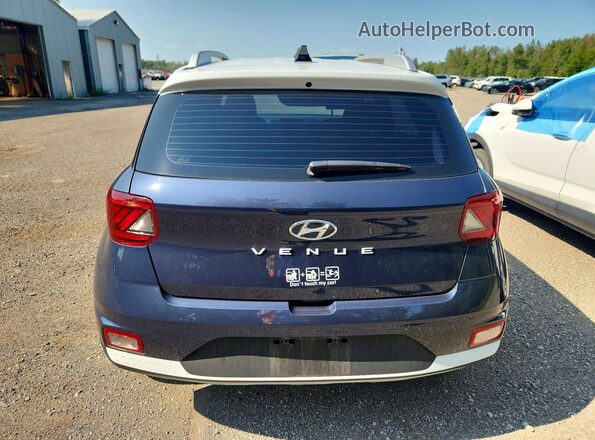 KMHRC8A37NU206854 2022 HYUNDAI VENUE Blue Widok z tyłu
