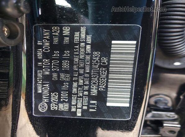 KMHRC8A37TU425438 2026 HYUNDAI VENUE Black Вид наклейки з VIN-кодом