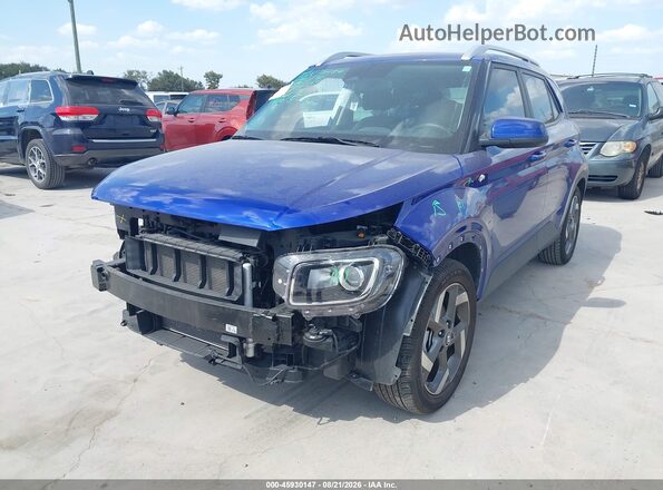 KMHRC8A39RU323132 2024 HYUNDAI VENUE Blue წინა მარცხენა ხედი სამი მეოთხედიდან
