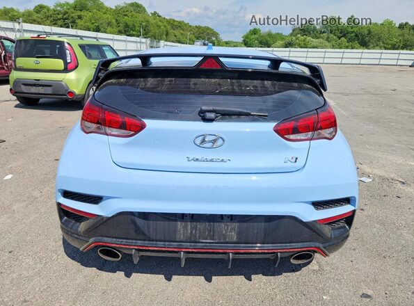 KMHT36AH0MU010775 2021 HYUNDAI VELOSTER Blue უკანა ხედი