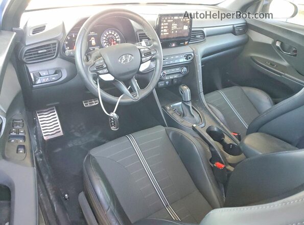 KMHT36AH1NU015596 2022 HYUNDAI VELOSTER Blue Widok deski rozdzielczej