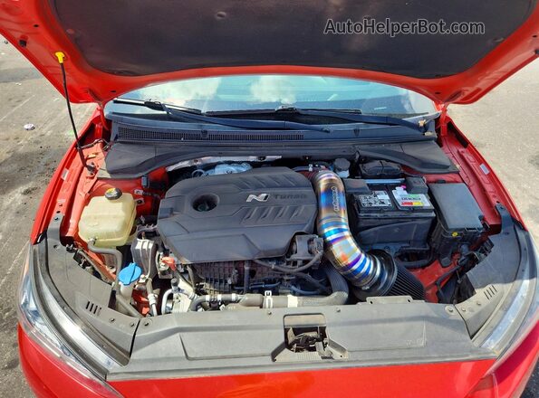 KMHT36AH2LU007780 2020 HYUNDAI VELOSTER Red ძრავის განყოფილების ხედი