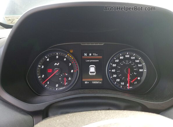 KMHT36AH8LU003846 2020 HYUNDAI VELOSTER Black ხელსაწყოთა პანელის ხედი