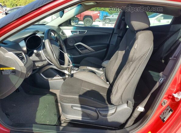 KMHTC6AD0GU263502 2016 HYUNDAI VELOSTER Red Вид салону спереду
