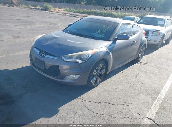 KMHTC6AD0GU289453 2016 HYUNDAI VELOSTER Gray Առջևի ձախ երեք քառորդ տեսարան