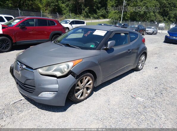 KMHTC6AD0HU306642 2017 HYUNDAI VELOSTER Gray Առջևի ձախ երեք քառորդ տեսարան