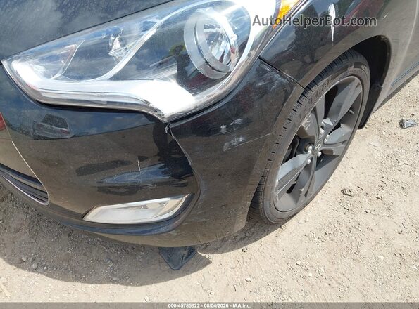 KMHTC6AD0HU320167 2017 HYUNDAI VELOSTER Black Widok zestawu wskaźników