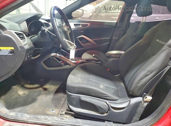 KMHTC6AD0HU321092 2017 HYUNDAI VELOSTER Red Vista interior delantera