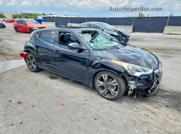 KMHTC6AD0HU324140 2017 HYUNDAI VELOSTER Black წინა მარჯვენა