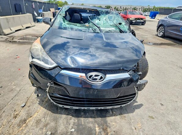 KMHTC6AD0HU324140 2017 HYUNDAI VELOSTER Black წინა ხედი