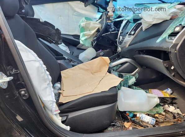 KMHTC6AD0HU324140 2017 HYUNDAI VELOSTER Black წინა სალონის ხედი