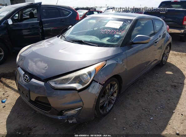 KMHTC6AD2GU282410 2016 HYUNDAI VELOSTER Gray Передня ліва чверть