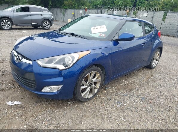 KMHTC6AD2HU322471 2017 HYUNDAI VELOSTER Blue Передня ліва чверть