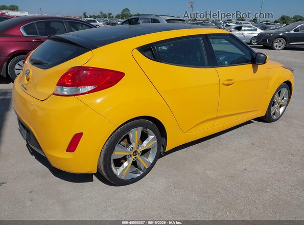 KMHTC6AD4GU253104 2016 HYUNDAI VELOSTER Желтый Задняя правая четверть