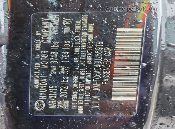KMHTC6AD4GU255919 2016 HYUNDAI VELOSTER Черный Вид подкапотного пространства