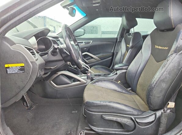 KMHTC6AD4GU255919 2016 HYUNDAI VELOSTER Черный Вид салона спереди