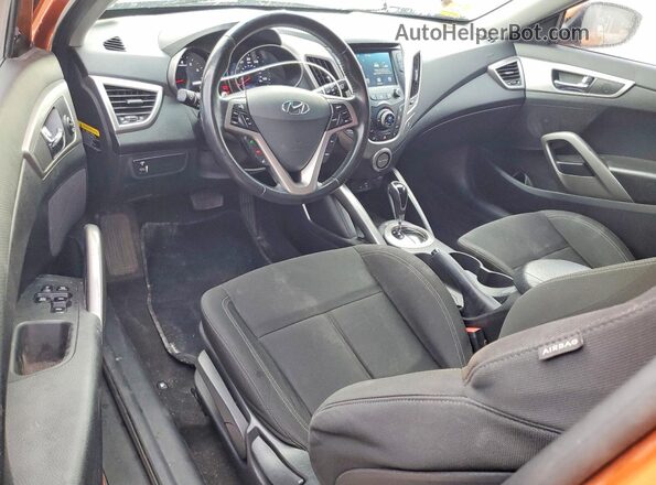 KMHTC6AD5HU309844 2017 HYUNDAI VELOSTER Orange წინა პანელის ხედი