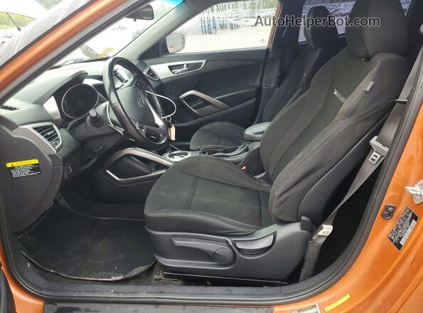 KMHTC6AD5HU309844 2017 HYUNDAI VELOSTER Orange წინა სალონის ხედი