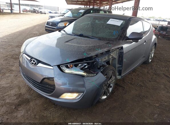 KMHTC6AD6GU293782 2016 HYUNDAI VELOSTER Gray წინა ხედი
