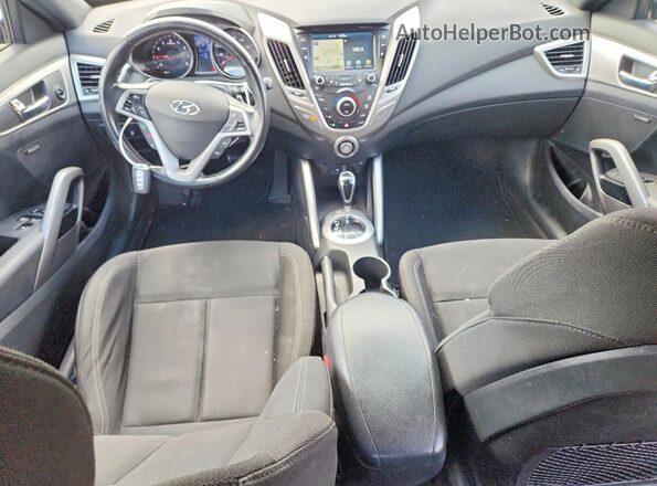 KMHTC6AD6HU323395 2017 HYUNDAI VELOSTER Black წინა პანელის ხედი