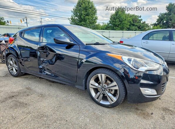 KMHTC6AD6HU323395 2017 HYUNDAI VELOSTER Black წინა მარჯვენა