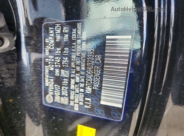 KMHTC6AD6HU323395 2017 HYUNDAI VELOSTER Black ძრავის განყოფილების ხედი