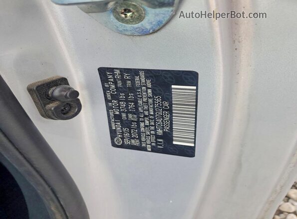 KMHTC6AD7GU275565 2016 HYUNDAI VELOSTER Silver Vista del compartimento del motor