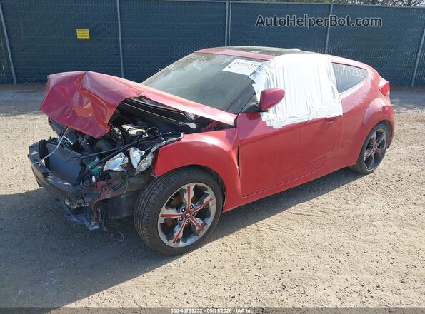 KMHTC6AD7HU322093 2017 HYUNDAI VELOSTER Красный Передняя левая четверть