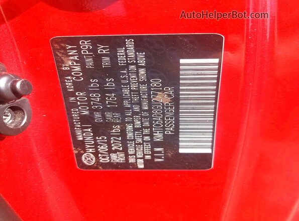 KMHTC6AD8GU277180 2016 HYUNDAI VELOSTER Red Vista del compartimento del motor