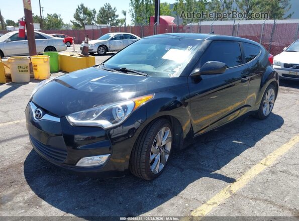 KMHTC6AD8HU309112 2017 HYUNDAI VELOSTER Black Vista tres cuartos delantera izquierda
