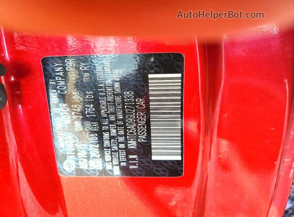 KMHTC6AD9GU271338 2016 HYUNDAI VELOSTER Red Շարժիչի բաժամունքի տեսք