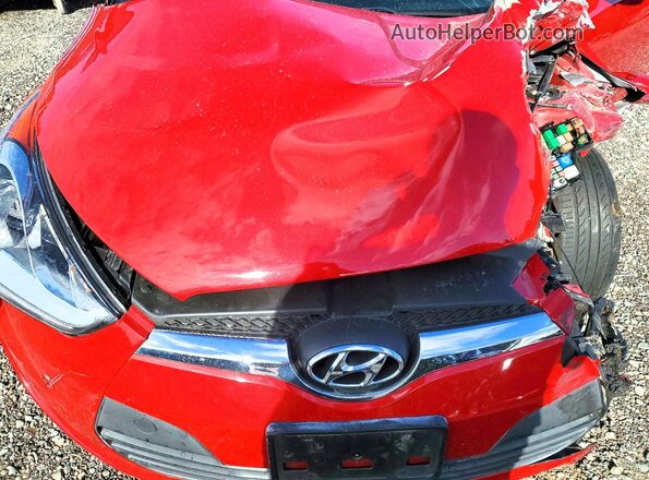 KMHTC6AD9GU271338 2016 HYUNDAI VELOSTER Red Սալոնի հետևի տեսք