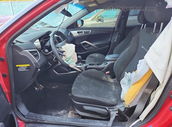 KMHTC6AD9GU290567 2016 HYUNDAI VELOSTER Red Front interior view