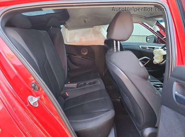 KMHTC6AD9GU290567 2016 HYUNDAI VELOSTER Red Rear seats view