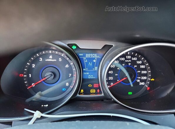 KMHTC6AD9GU290567 2016 HYUNDAI VELOSTER Red Instrument cluster view
